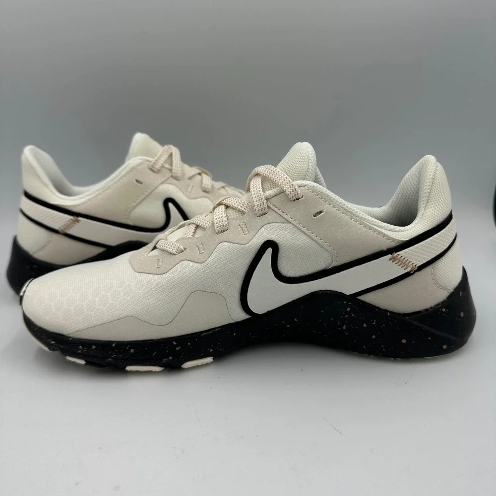 Nike Legend Essential 2 PRM CZ3668-100 Women 6.5 Sail Black Training‎ Shoes NWOB